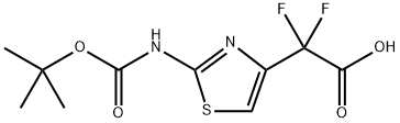 2-(2-((叔丁氧羰基)氨基)噻唑-4-基)-2,2-二氟乙酸,2225136-75-2,结构式