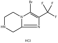 3-Bromo-2-(trifluoromethyl)-5,6,7,8-tetrahydroimidazo[1,2-a]pyrazine hydrochloride Structure