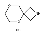 5,8-Dioxa-2-azaspiro[3.5]nonane, hydrochloride (1:1) Struktur