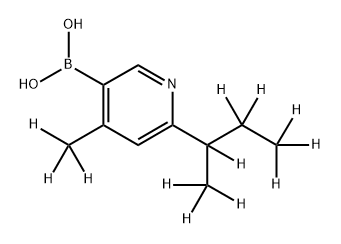 [4-Methyl-6-(sec-butyl)-d12]-pyridine-3-boronic acid,2225151-65-3,结构式