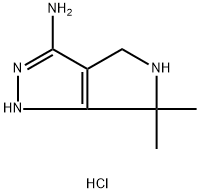 6,6-Dimethyl-1,4,5,6-tetrahydropyrrolo[3,4-c]pyrazol-3-amine dihydrochloride Struktur