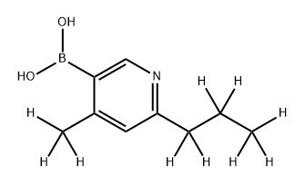 [4-Methyl-6-(n-propyl)-d10]-pyridine-3-boronic acid 结构式