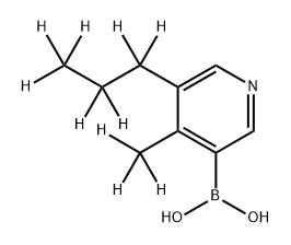 [4-Methyl-5-(n-propyl)-d10]-pyridine-3-boronic acid 结构式