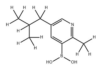 [2-Methyl-5-(iso-butyl)-d12]-pyridine-3-boronic acid Structure