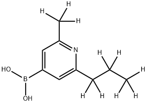 [2-Methyl-6-(n-propyl)-d10]-pyridine-4-boronic acid 结构式