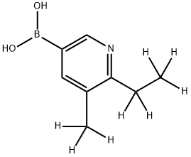 (5-Methyl-6-ethyl-d8)-pyridine-3-boronic acid Structure
