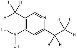 (2-Ethyl-5-methyl-d8)-pyridine-4-boronic acid,2225178-44-7,结构式