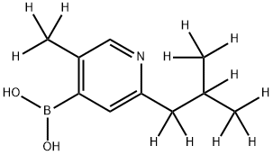 [3-Methyl-6-(iso-butyl)-d12]-pyridine-4-boronic acid Structure