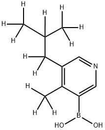 [4-Methyl-5-(iso-butyl)-d12]-pyridine-3-boronic acid 化学構造式