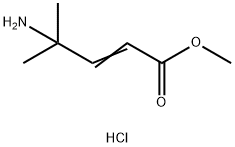 methyl (2E)-4-amino-4-methylpent-2-enoate hydrochloride Struktur