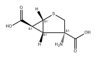 2-Thiabicyclo[3.1.0]hexane-4,6-dicarboxylicacid,4-amino-,(1R,4S,5S,6S)-rel-(+)-(9CI) 结构式