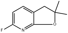 6-Fluoro-2,2-dimethyl-2,3-dihydrofuro[2,3-b]pyridine 化学構造式