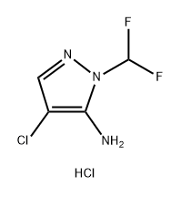 4-chloro-1-(difluoromethyl)-1H-pyrazol-5-amine 化学構造式