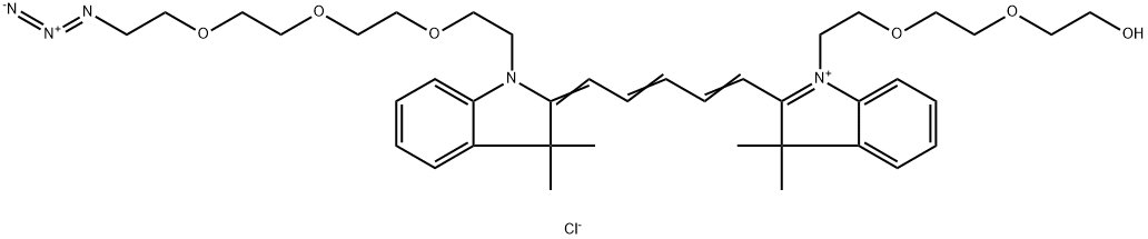 N-PEG3-N'-(azide-PEG3)-Cy5 Struktur
