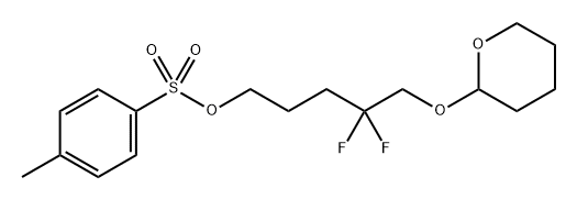 4,4-Difluoro-5-((tetrahydro-2H-pyran-2-yl)oxy)pentyl 4-methylbenzenesulfonate Structure