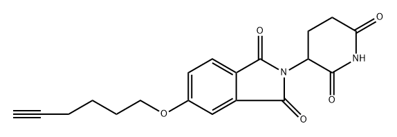 2-(2,6-dioxopiperidin-3-yl)-5-(hex-5-yn-1-yloxy)isoindoline-1,3-dione Structure