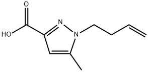 1-But-3-enyl-5-methyl-1H-pyrazole-3-carboxylic acid,2227015-72-5,结构式