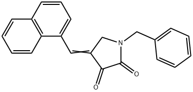 4-(1-Naphthalenylmethylene)-1-(phenylmethyl)-2,3-pyrrolidinedione Structure