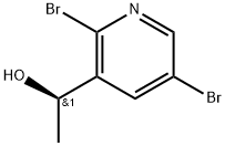 3-Pyridinemethanol, 2,5-dibromo-α-methyl-, (αR)- Struktur