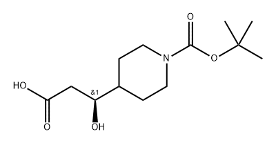 4-Piperidinepropanoic acid, 1-[(1,1-dimethylethoxy)carbonyl]-β-hydroxy-, (βS)-,2227741-18-4,结构式