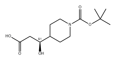 4-Piperidinepropanoic acid, 1-[(1,1-dimethylethoxy)carbonyl]-β-hydroxy-, (βS)-|