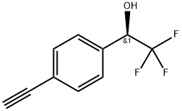 Benzenemethanol, 4-ethynyl-α-(trifluoromethyl)-, (αR)- Structure