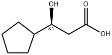 (S)-3-Cyclopentyl-3-hydroxypropanoic acid Struktur