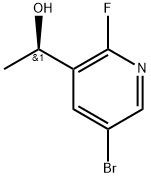 3-Pyridinemethanol, 5-bromo-2-fluoro-α-methyl-, (αR)- Struktur