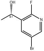 (S)-1-(5-Bromo-2-fluoropyridin-3-yl)ethan-1-ol 化学構造式