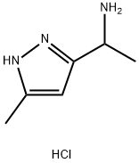 1H-Pyrazole-3-methanamine, α,5-dimethyl-, hydrochloride (1:2) Struktur