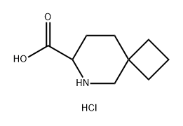 6-azaspiro[3.5]nonane-7-carboxylic acid hydrochloride 化学構造式