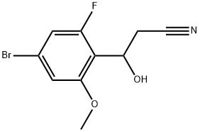 4-Bromo-2-fluoro-β-hydroxy-6-methoxybenzenepropanenitrile Structure