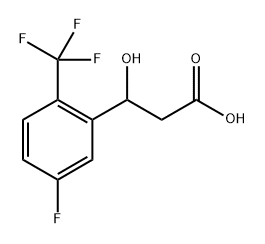 3-(5-Fluoro-2-(trifluoromethyl)phenyl)-3-hydroxypropanoic acid 化学構造式