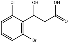 3-(2-Bromo-6-chlorophenyl)-3-hydroxypropanoic acid Structure