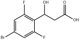 3-(4-bromo-2,6-difluorophenyl)-3-hydroxypropanoic acid 结构式