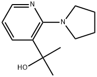 α,α-Dimethyl-2-(1-pyrrolidinyl)-3-pyridinemethanol Structure