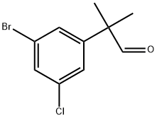 2-(3-溴-5-氯苯基)-2-甲基丙醛, 2228322-25-4, 结构式