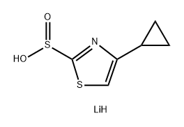 lithium(1+) ion 4-cyclopropyl-1,3-thiazole-2-sulfinate 结构式