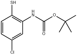 (5-氯-2-巯基苯基)氨基甲酸叔丁酯 结构式