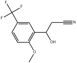 β-Hydroxy-2-methoxy-5-(trifluoromethyl)benzenepropanenitrile Structure