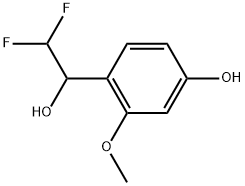 α-(Difluoromethyl)-4-hydroxy-2-methoxybenzenemethanol 结构式