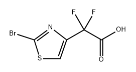 2-(2-bromo-1,3-thiazol-4-yl)-2,2-difluoroacetic acid Struktur