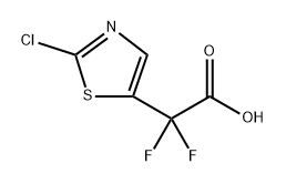 2-(2-chloro-1,3-thiazol-5-yl)-2,2-difluoroacetic acid Struktur