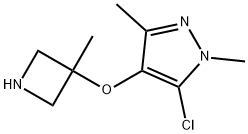 5-Chloro-1,3-dimethyl-4-(3-methyl-3-azetidinyloxy)pyrazole Structure