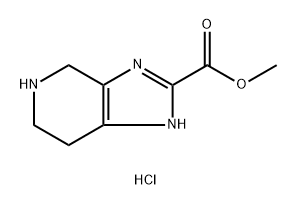 3H-Imidazo[4,5-c]pyridine-2-carboxylic acid, 4,5,6,7-tetrahydro-, methyl ester, hydrochloride (1:2) Struktur