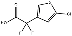 5-Chloro-α,α-difluoro-3-thiopheneacetic acid Struktur