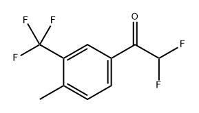 2,2-Difluoro-1-(4-methyl-3-(trifluoromethyl)phenyl)ethanone 化学構造式