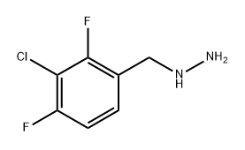 (3-chloro-2,4-difluorophenyl)methyl]hydrazine Struktur