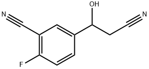 3-Cyano-4-fluoro-β-hydroxybenzenepropanenitrile,2228848-14-2,结构式