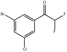 1-(3-Bromo-5-chlorophenyl)-2,2-difluoroethanone 结构式